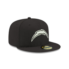 Los Angeles Chargers Black 59FIFTY Fitted Hat
