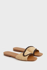 Nude and Brown Volakas Flats
