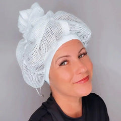 Adjustable Mesh Puffer Hat