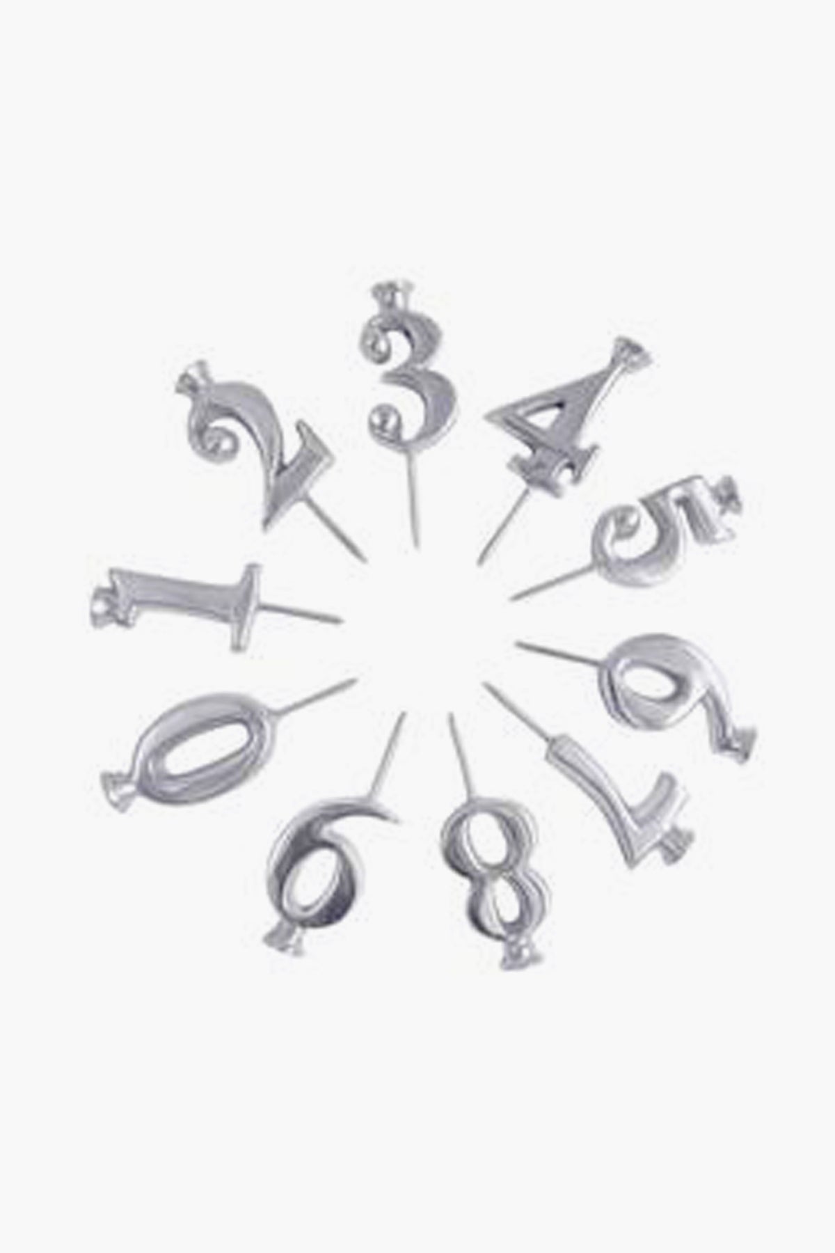 Number Candle Holder Set
