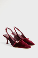 Wine Velvet Ines Heels