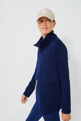 Navy Cinched Natalie Quarter Zip
