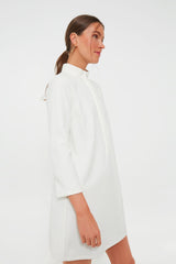 White Stretch Crepe Avery Dress