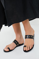 Black Thalia Bee Sandals