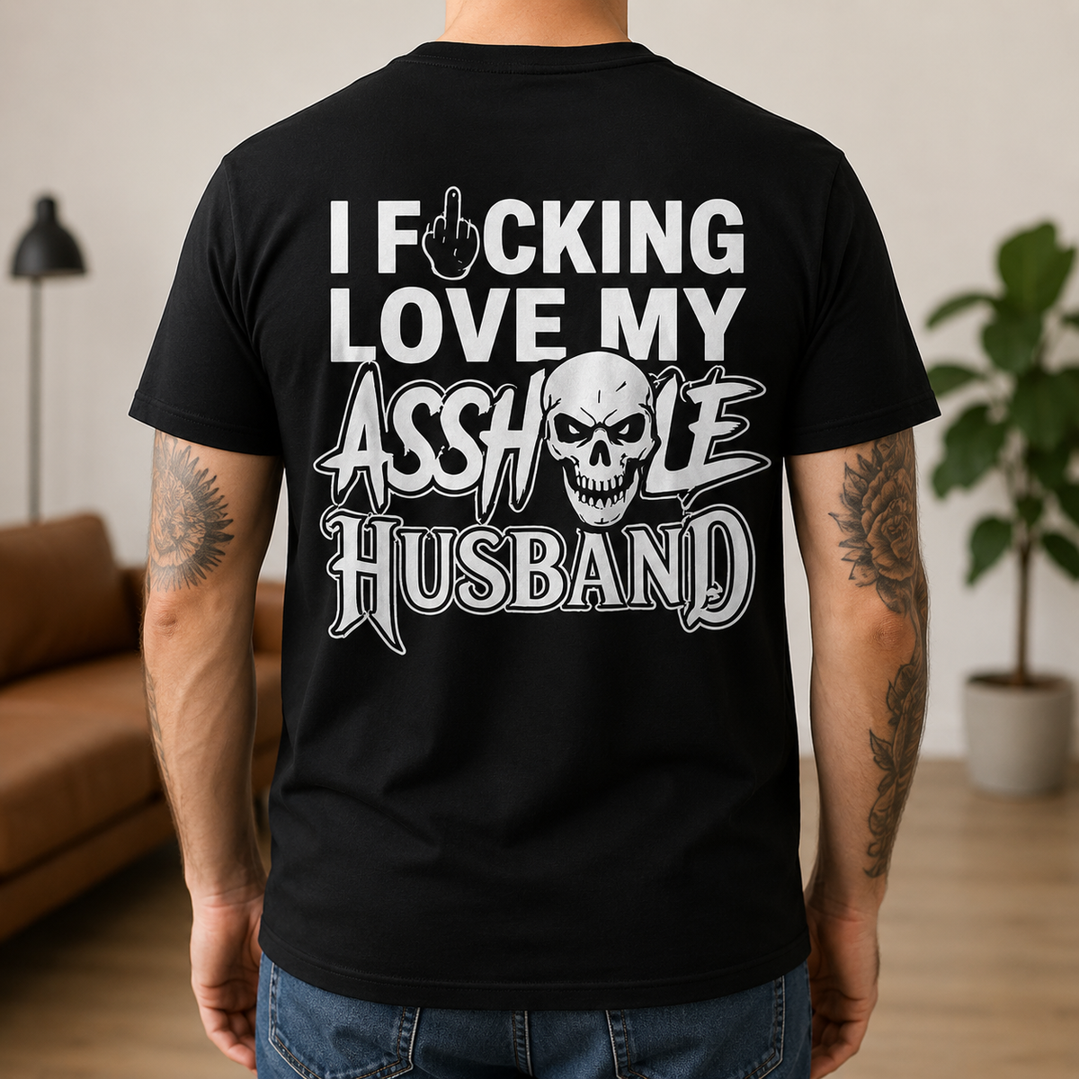 Funny finger skull T-shirt