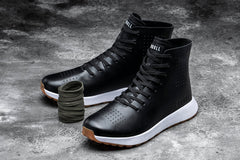 Men's Deconstructed Leather High-Top