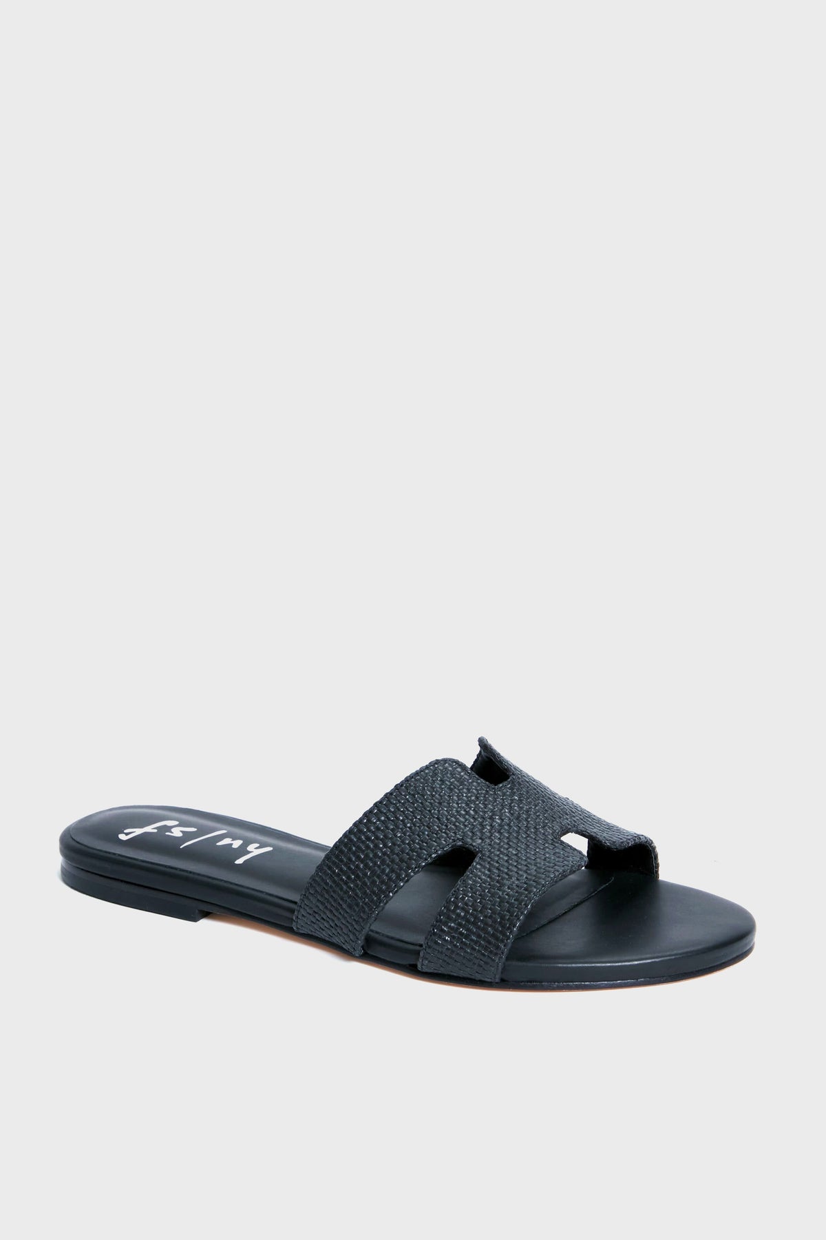 Black Raffia Alibi Sandals
