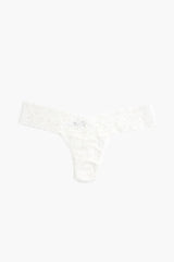 Marshmallow Signature Lace Low Rise Thong