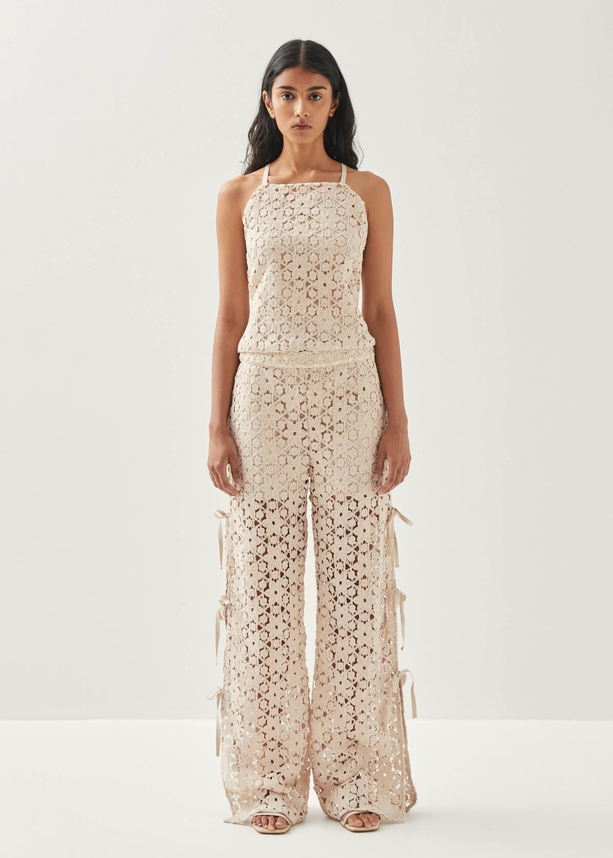 Dibun Lace Cream Trousers