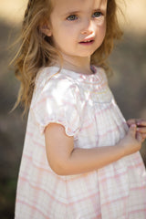 Pink and White Smocked Dress