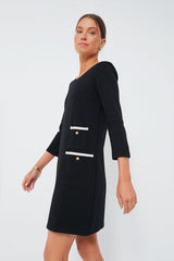 Black Francoise Mod Mini Dress