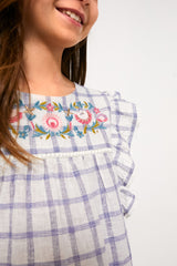 Blue River Check Mala Blouse