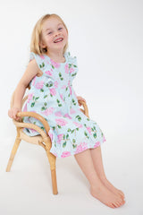 Hydrangeas Picot Edged Dress