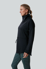 Black Cinched Natalie Quarter Zip