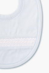Blue Hand Smocked Bib