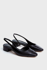Black Cecile Sling Back Flats