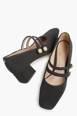 Black Tahira Heels
