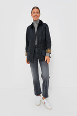 Navy Beadnell Wax Jacket