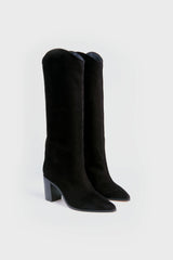 Black Maryana Block Heels