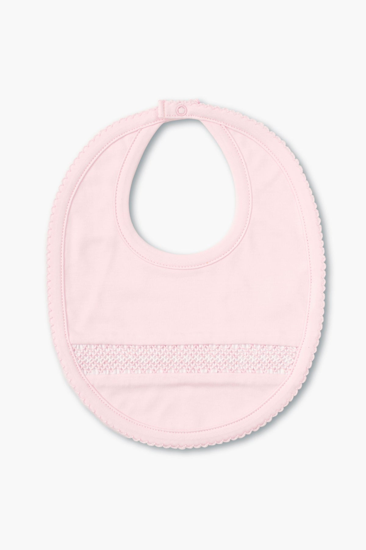 Pink Hand Smocked Bib