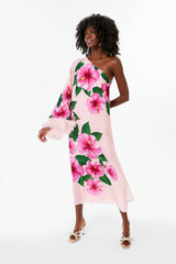 Nyx Pink Aubrey Crepe Dress