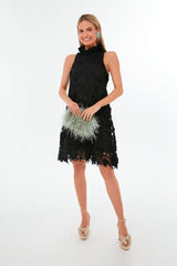 Black Guipure Lace Blythe Dress