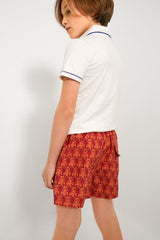 Orange Lobster Swim Trunks