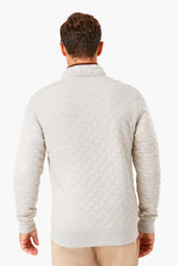 Oatmeal Melange Epic Quilted Fleece Pullover