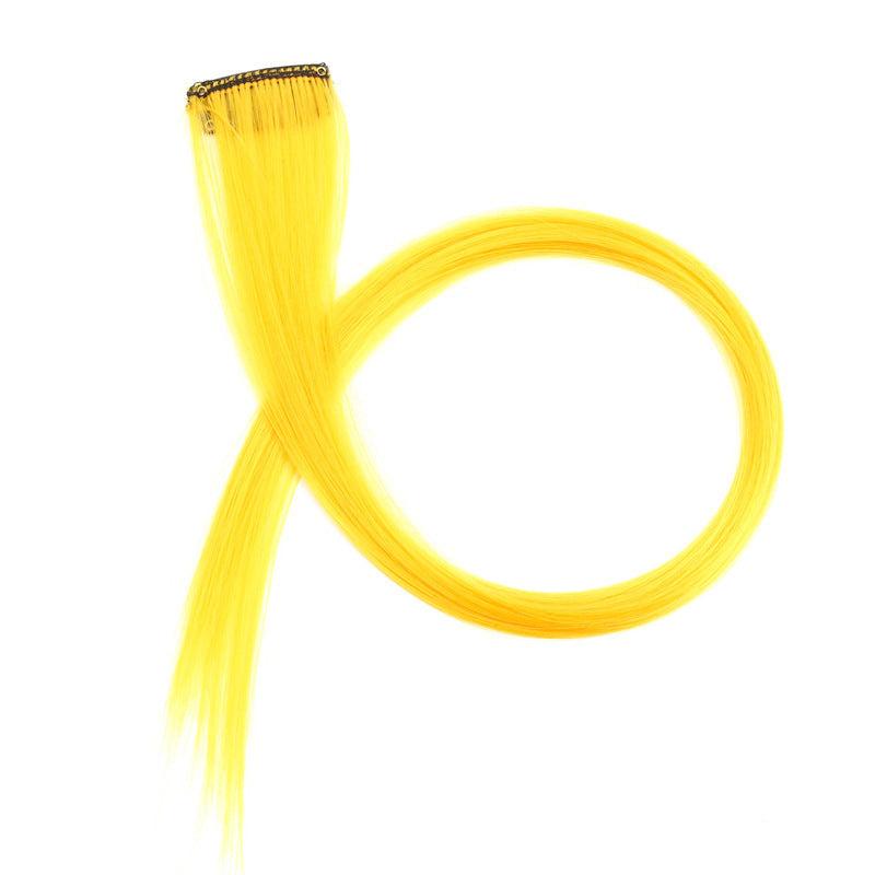 Colored straight hair extension clips