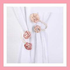 Flower curtain tie twist tie