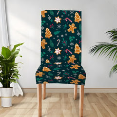 Christmas print chair cover decoration