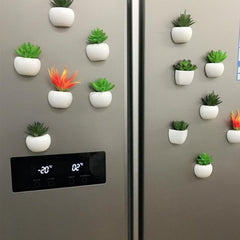 Artificial flower plant refrigerator magnet