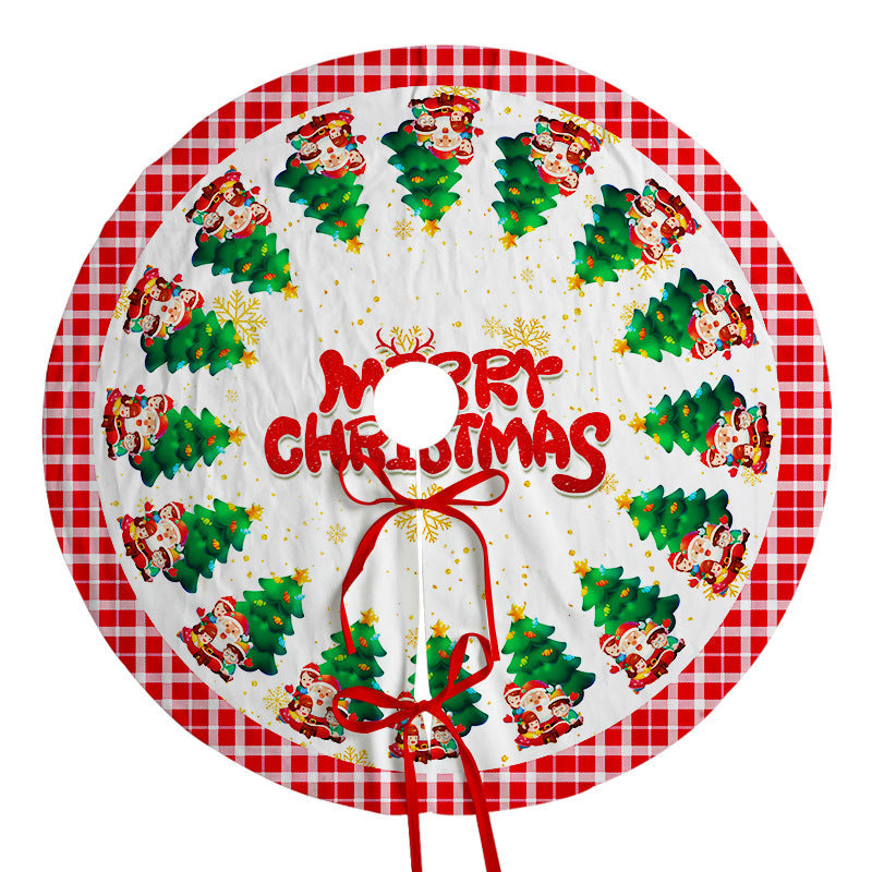 Christmas tree skirt holiday party scene decoration