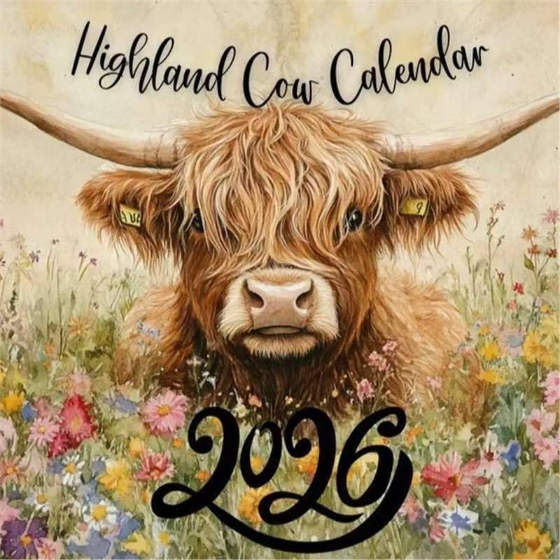 Highland Cow Calendar 2026