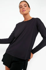 Black Long Sleeve Ryan Boyfriend Tee