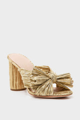 Gold Penny Knot Mules
