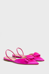 Fuxia Satin Belinda Flats