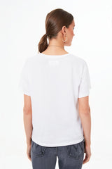 True White V Neck Tee