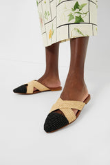 Nude and Black Azoulay Flats