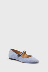 Chambray Jane Flats