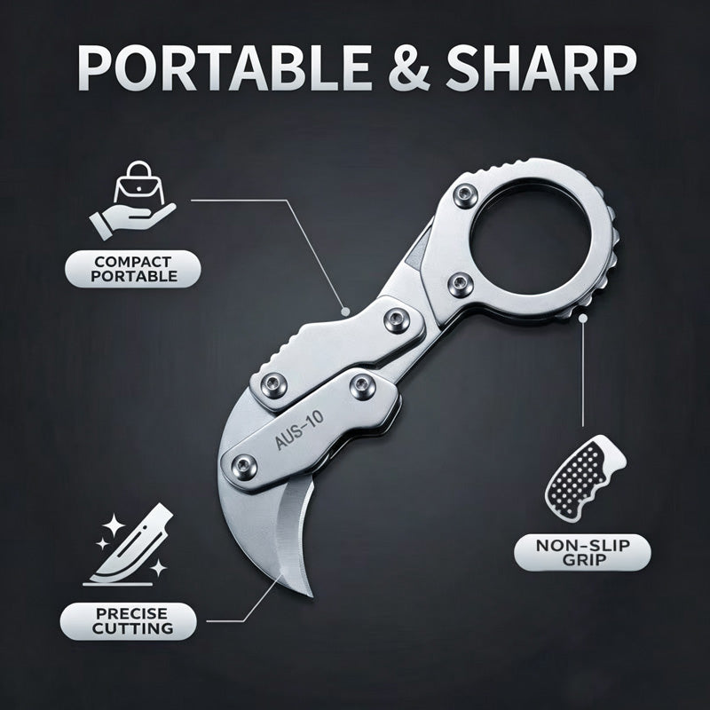 Mechanical claw portable knife