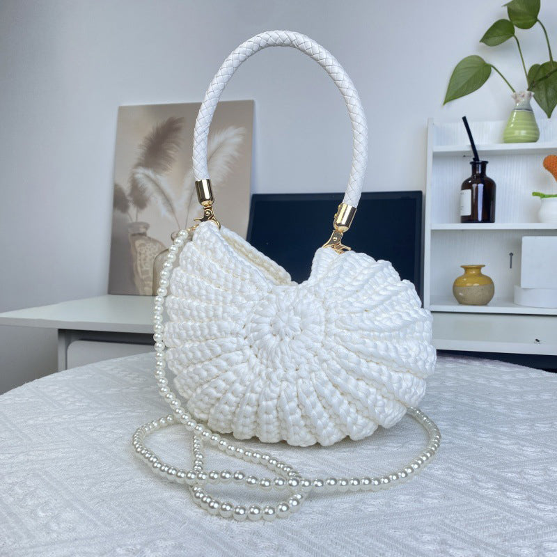 Hand-Crocheted Seashell Crossbody Bag