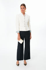 Ivory Velvet Annabelle Bride Jacket