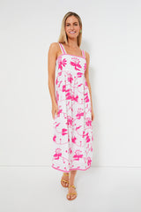 Exclusive Tropical Flower Pink Agate Dress