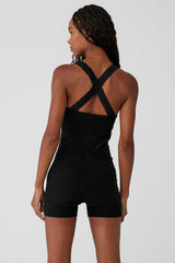 Seamless Luxe Terry Cuddle Onesie - Black