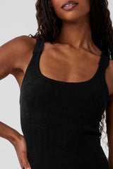 Seamless Luxe Terry Cuddle Onesie - Black