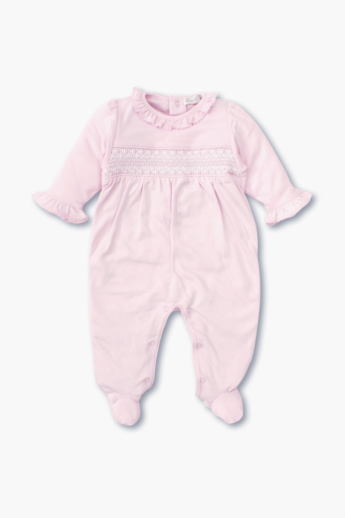 Pink Hand Smocked Footie