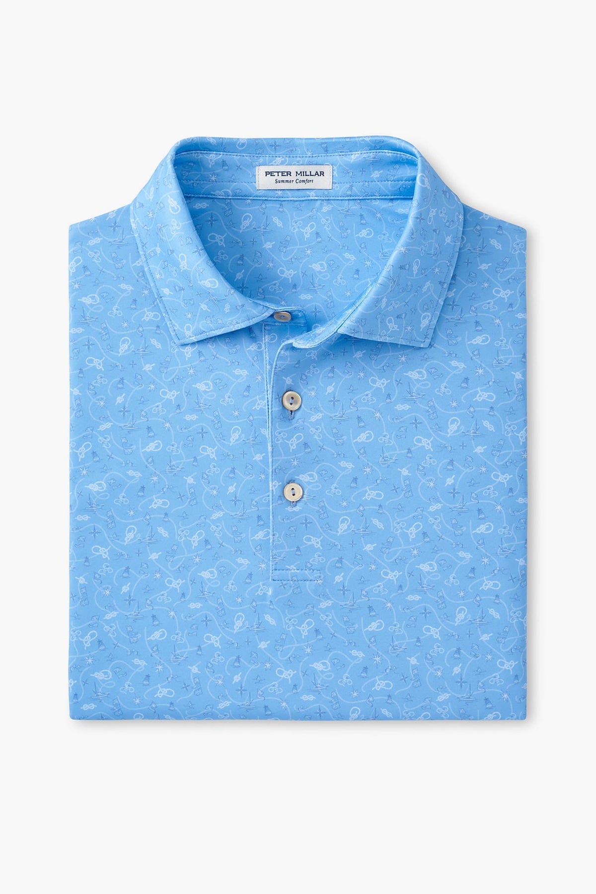 Cottage Blue Show Me The Way Performance Jersey Polo