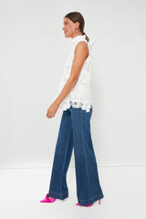 Blanc Guipure Lace Mason Top