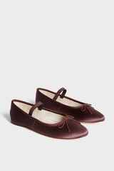 Chocolate Brown Satin Leonie Soft Ballet Flats